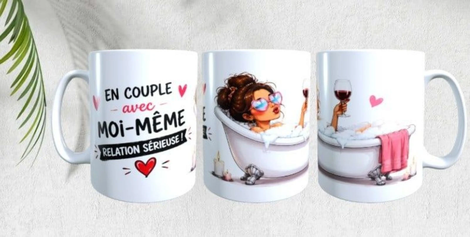Mug humour En couple avec moi-même,  relation sérieuse 